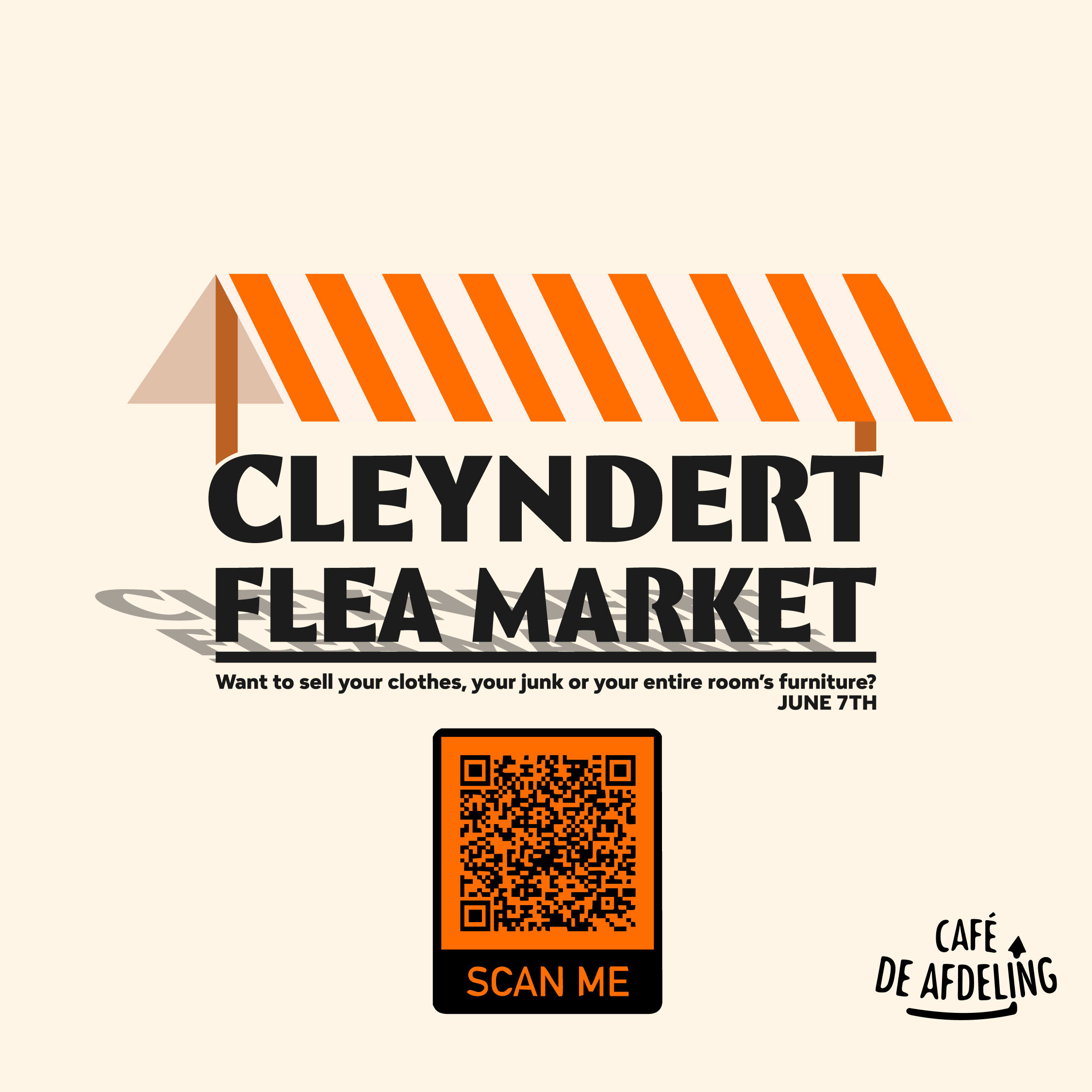 CleyndertFlat Flea market flyer and instagram post